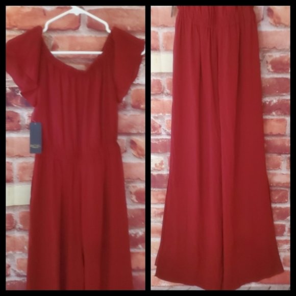 Rachel Rachel Roy Off Shoulder Jumpsuit Medium NWT - Picture 3 of 3